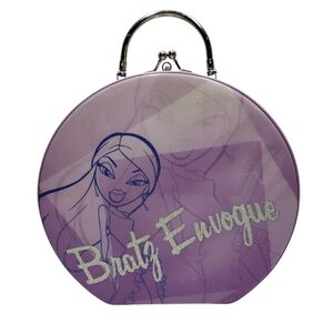 Bratz Envogue Travel Carry Storage Case Purple Vinyl Clasp Handle